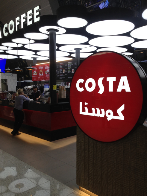 Costa Coffee: It gets everywhere. There's probably some witty joke about arabica coffee beans to be made here, but to be frank I'm just too tired.