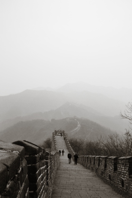 Welcome to the Wall. Yes, it looks like it was rebuilt recently, and there's a reason for that. Try not to be too underwhelmed. Distract yourself by buying overpriced gloves to stop your hands falling off in the cold. And if that doesn't take you mind off it, don't worry, because there's a toboggan run all the way down to the bottom of the hill which is a lot more fun than the wall itself.