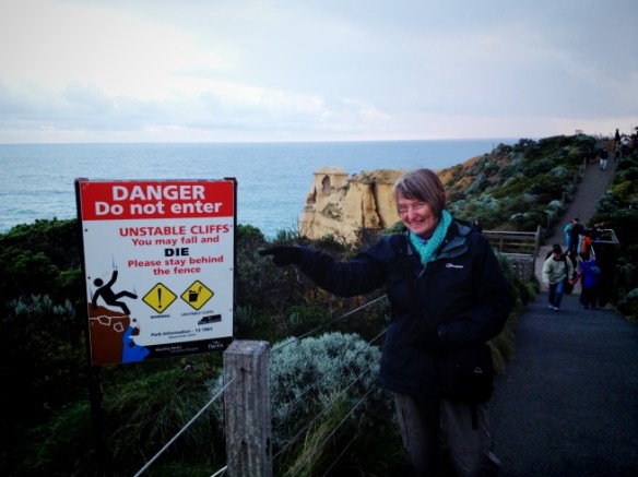 My mum laughs in the face of danger.